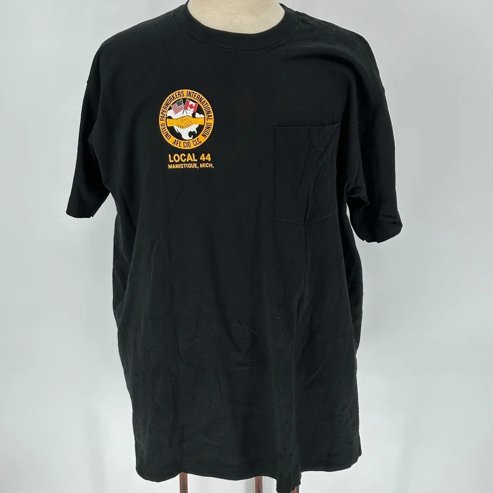 Vintage United Paperworkers UPIU Local 44 MI AFL-CIO Union Single‎ Stich Tee XXL